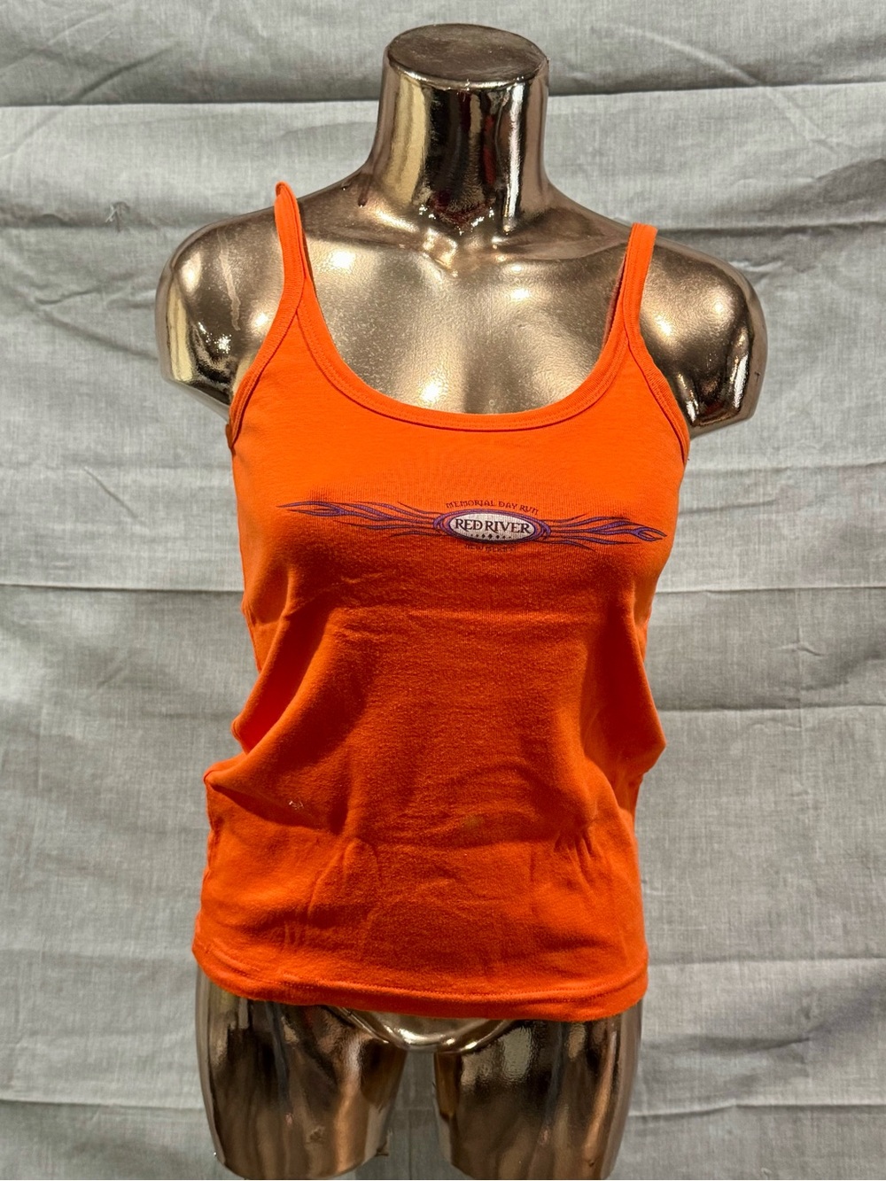 Orange Red River Rally Spaghetti Strap Tank Top - Women
